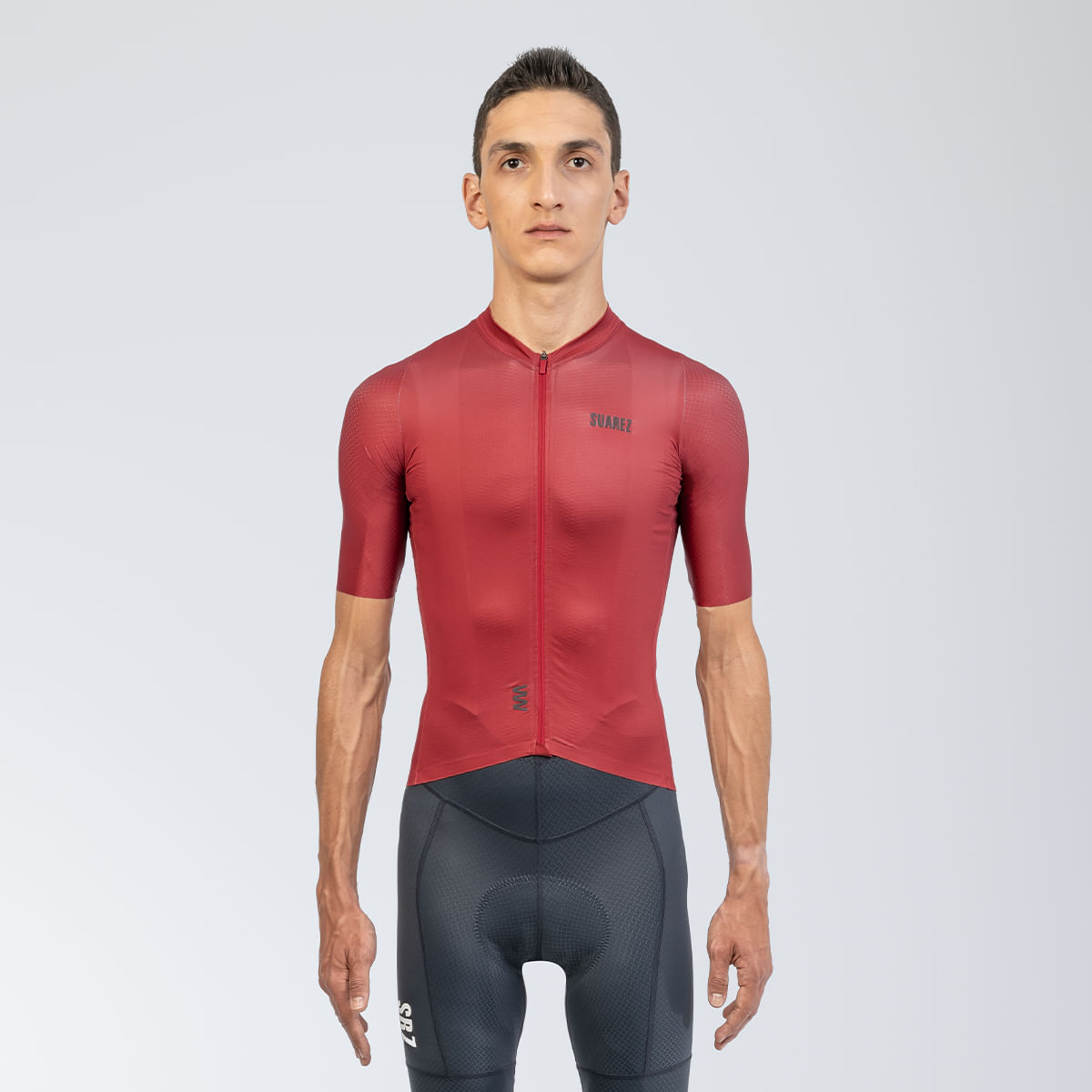 Maillot Cycliste Homme Suarez Colombia Quart Zip M - Rouge/Jaune